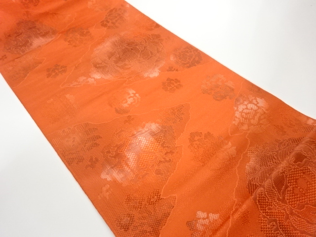 JAPANESE KIMONO / VINTAGE NAGOYA OBI / CHIKUZEN HAKATA / WOVEN ABSTRACT PATTERN